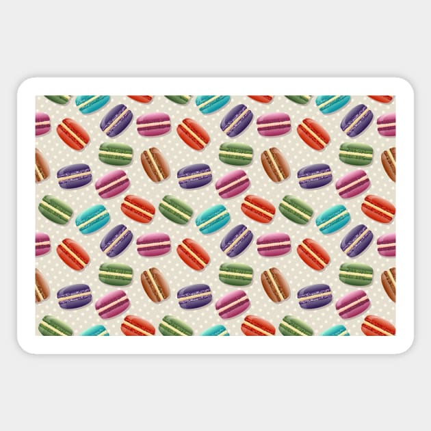 Macaron Pattern Sticker by FoodPatterns